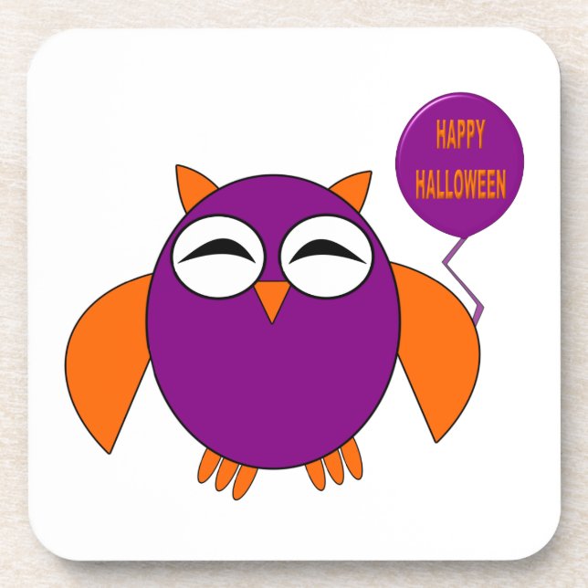Posavasos Feliz Fiesta de Halloween Owl Coaster (Frente)