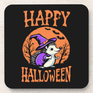 Posavasos Feliz Halloween Erizo Bruja