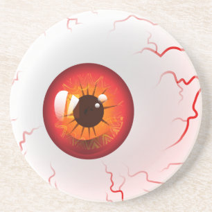 Posavasos ¡Feliz Halloween! Espeluznante Ojo Rojo