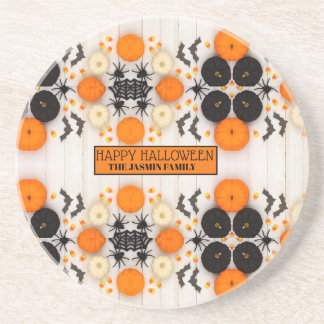 Posavasos Feliz Halloween Naranja Calabaza