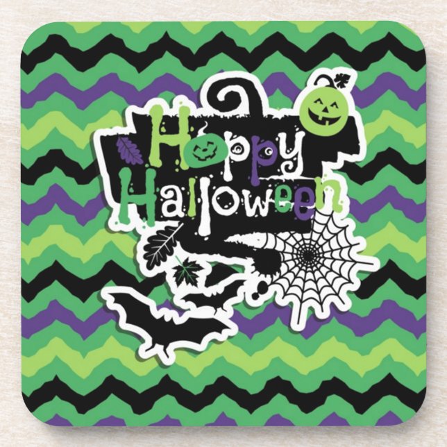 Posavasos Feliz Halloween Spooky Fun (Frente)