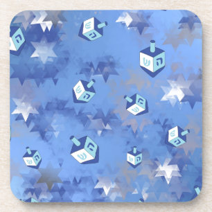 Posavasos Feliz Hanukkah cayendo estrella y sueños