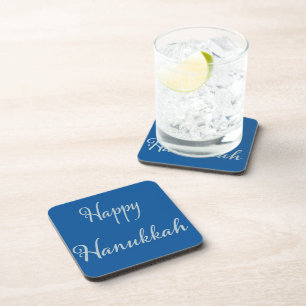 Posavasos Feliz Hanukkah plata Tekhelet Azul Coas de Bebida