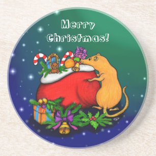 Posavasos Feliz Navidad con el príncipe rata