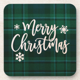 Posavasos Feliz Navidad Cuadro Verde