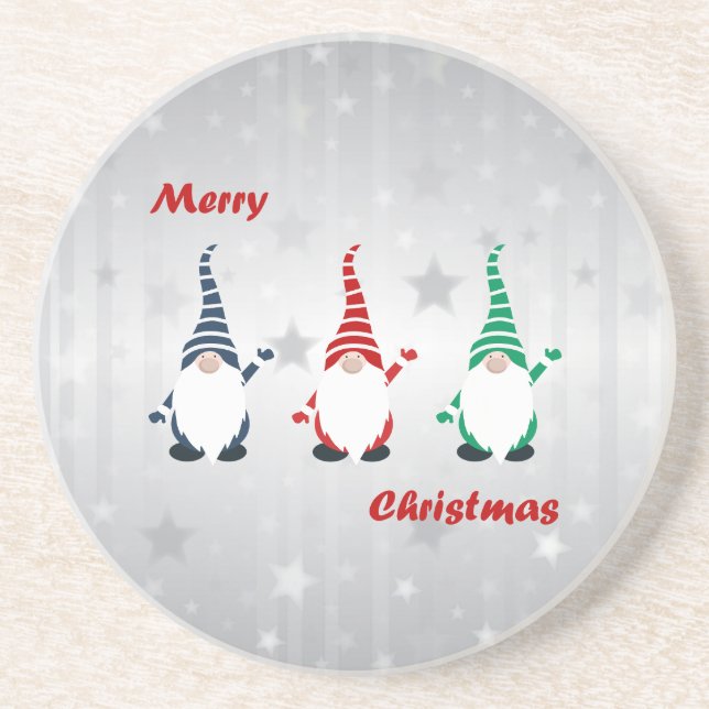 Posavasos Feliz Navidad de los Navidades Gnomes (Frente)