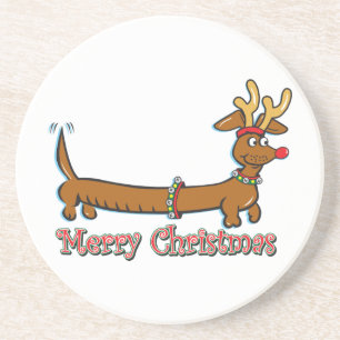 Posavasos Feliz Navidad Doxie