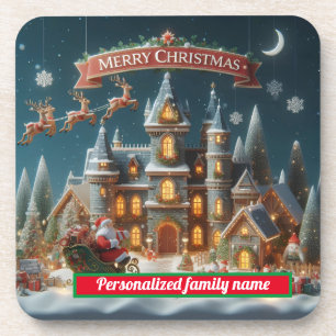 Posavasos Feliz Navidad Duras brasas plásticas