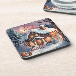 Posavasos Feliz Navidad Gingerbread House