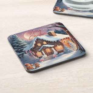 Posavasos Feliz Navidad Gingerbread House