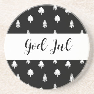 Posavasos Feliz Navidad God Jul patrón escandinavo regalo