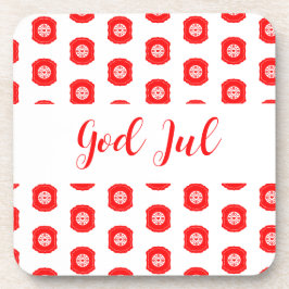 Posavasos Feliz Navidad God Jul patrón escandinavo regalo