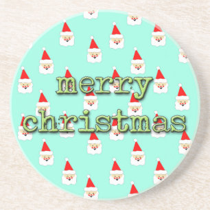 Posavasos feliz navidad moderno de mediados de siglo santa c