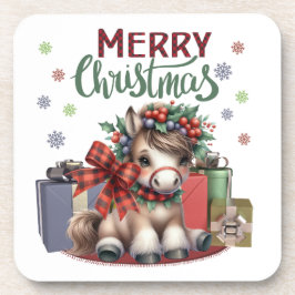 Posavasos Feliz Navidad Pony