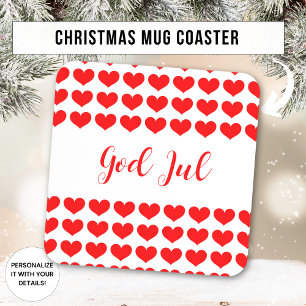 Posavasos Feliz Navidad regalo de Navidad escandinavo para a