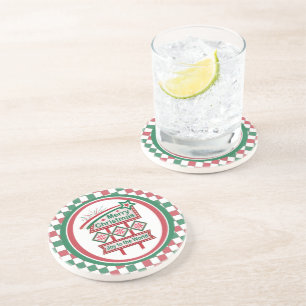 Posavasos Feliz Navidad Retro Marquee - Alegría al mundo