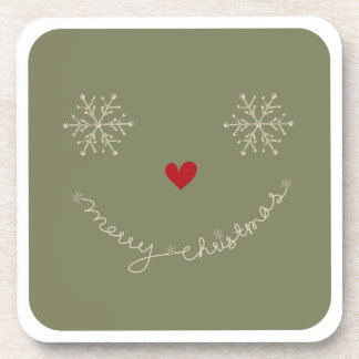 Posavasos Feliz Navidad Snowflakes Funny Smiley Face's