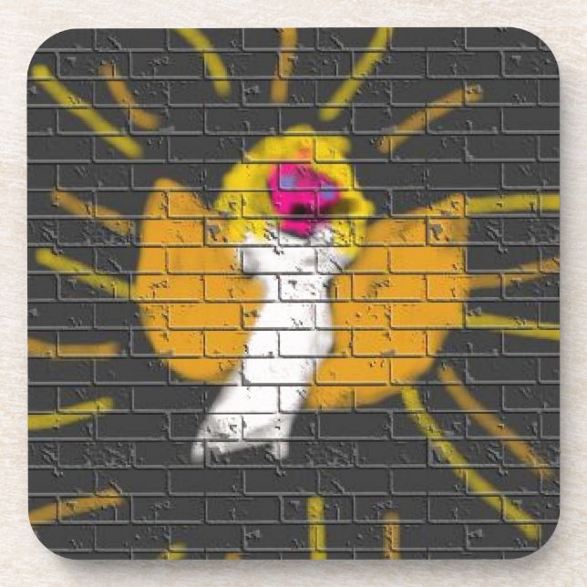 Posavasos Feliz Navidad Sun Moon Angel, arte de los niños :) (Frente)