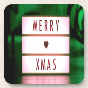 Posavasos Feliz Navidad XMAS Verde y Rojo