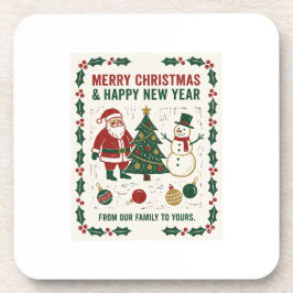 Posavasos Feliz Navidad y un Feliz Año Nuevo
