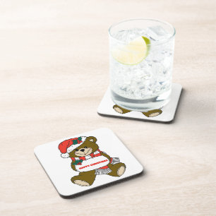 Posavasos Feliz oso Navidad
