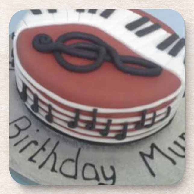 Posavasos Feliz pastel de mamá de cumpleaños (Frente)