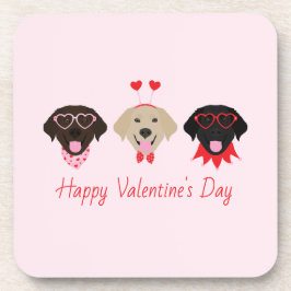 Posavasos Feliz San Valentín Labrador recuperar perros