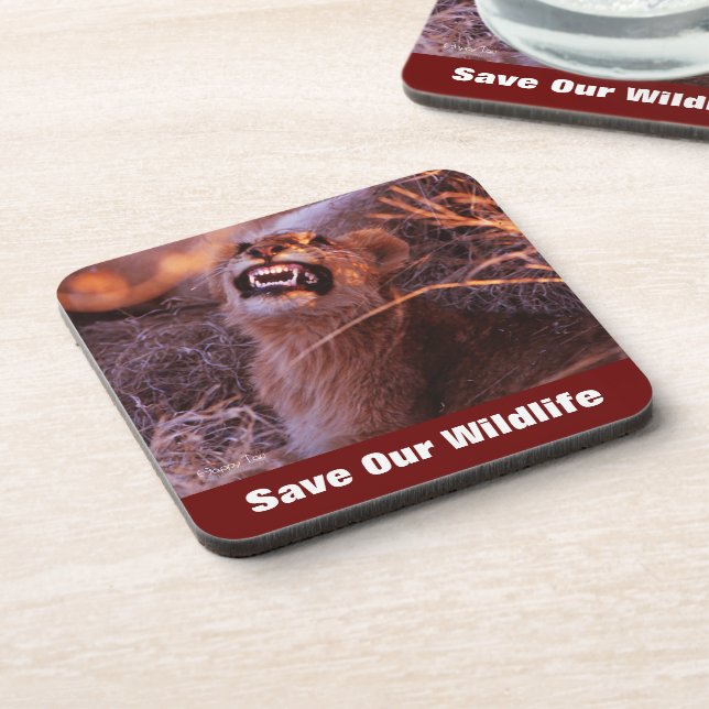Posavasos Feliz Tau para salvar nuestra vida salvaje (Lado Izquierdo)