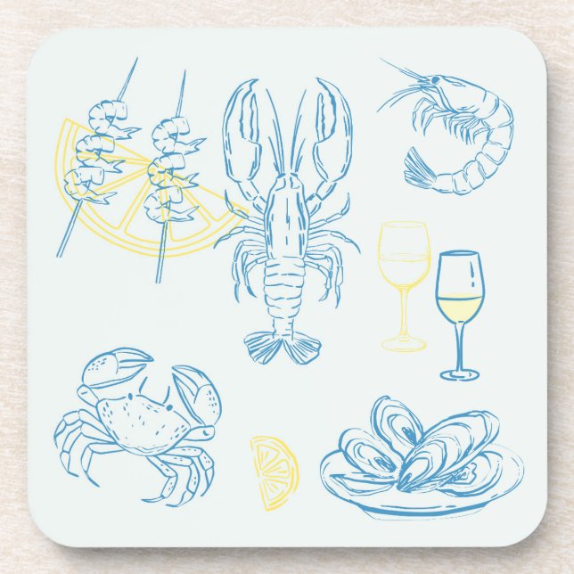 Posavasos Festín de mariscos (Frente)