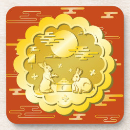 Posavasos Festival de Otoño de Otoño Mooncake Moon Rabbit