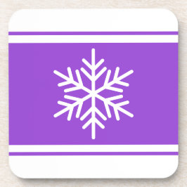 Posavasos Festividad Bonito de copo de nieve Rayas blancas m