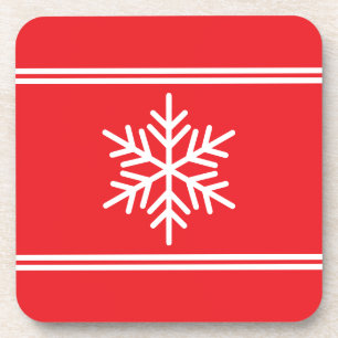 Posavasos Festividad Brillante Carreras Blanca Rojo Tiras De
