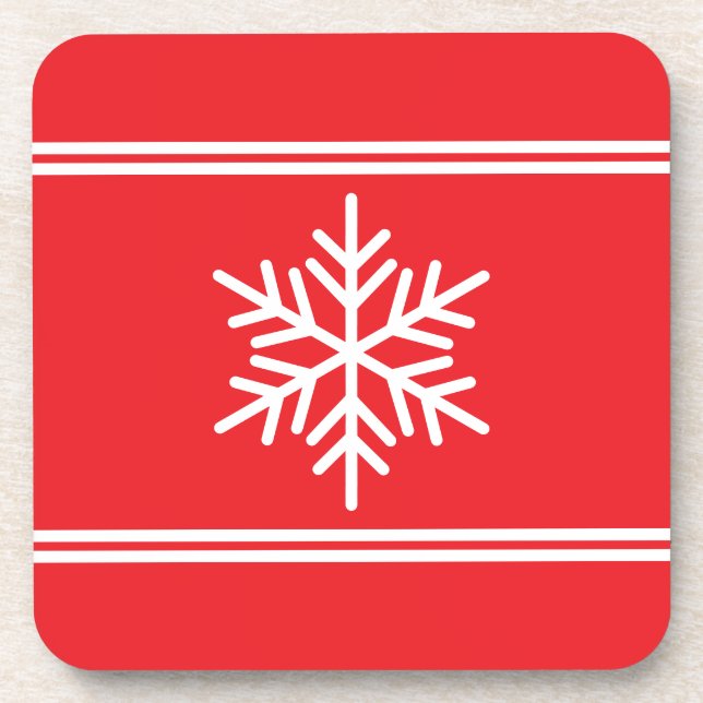 Posavasos Festividad Brillante Carreras Blanca Rojo Tiras De (Frente)