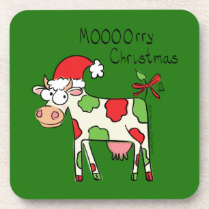 Posavasos Festividad de Navidades Personalizados de vacas di