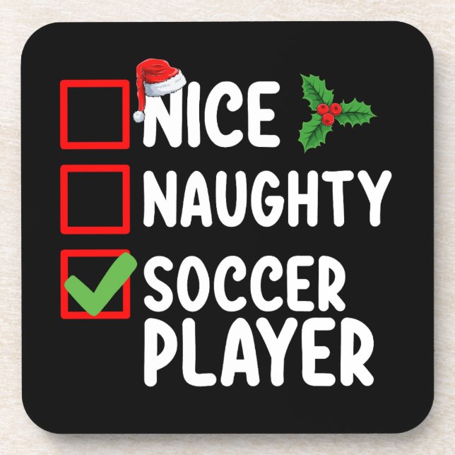 Posavasos Festividad de un jugador de fútbol travieso (Frente)