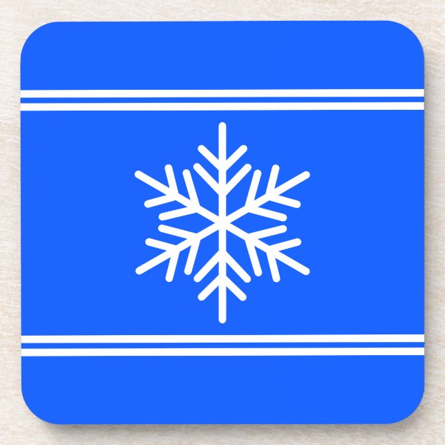 Posavasos Festividad Real de la Carreras Blanca Azul franjas (Frente)