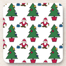 Posavasos Festividad Santa & Trees Montaña Plástica