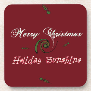 Posavasos Festividades navideñas Red Merry Deseos Sunshine.p