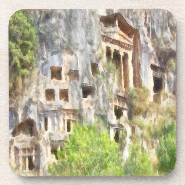 Posavasos Fethiye Ancient Lycian Tumba acuática (Frente)