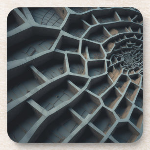 Posavasos Fibonacci Laberinto Espiral 3D Arte Moderno
