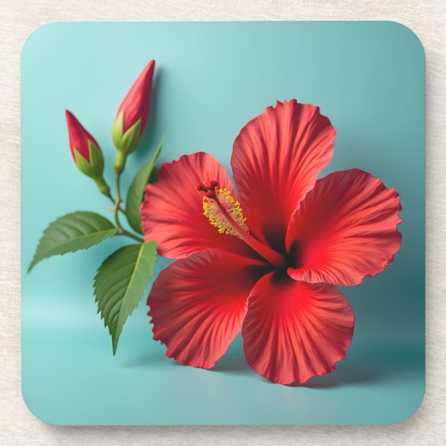 Posavasos Fiery Crimson Hibiscus (Frente)