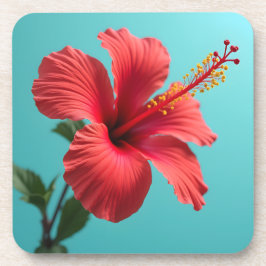 Posavasos Fiery Red Hibiscus