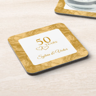 Posavasos Fiesta de 50 Aniversario Moderno Personalizado