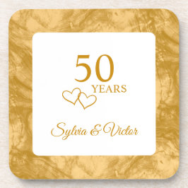 Posavasos Fiesta de 50 Aniversario Moderno Personalizado