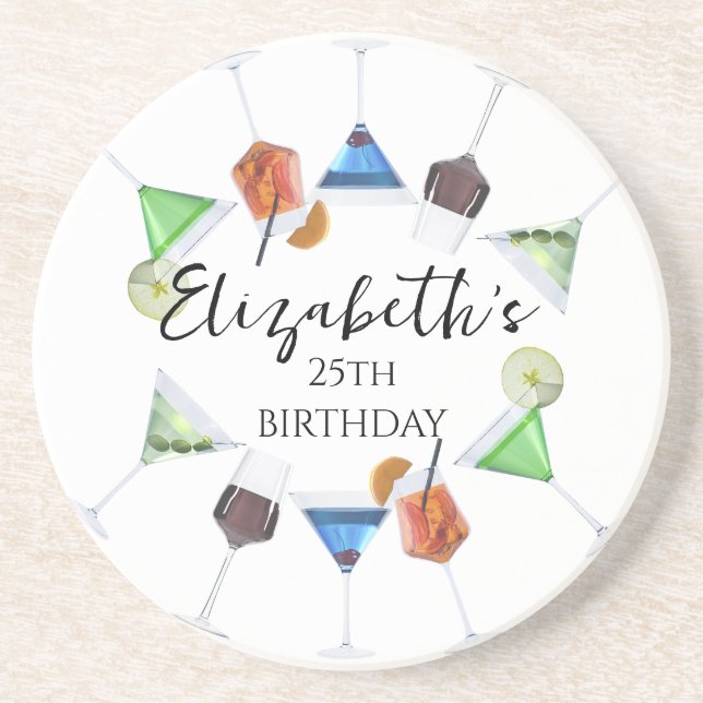 Posavasos Fiesta de cócteles acuáticos (Frente)
