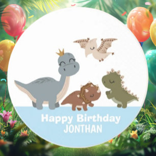 Posavasos Fiesta de cumpleaños de los dinosaurios del Boho A