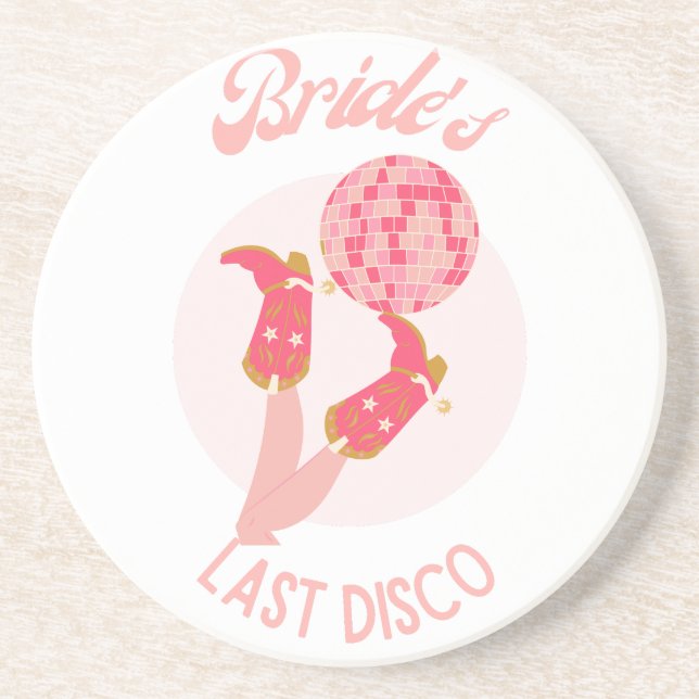 Posavasos Fiesta de Despedida de Soltera de la Novia Retro d (Frente)