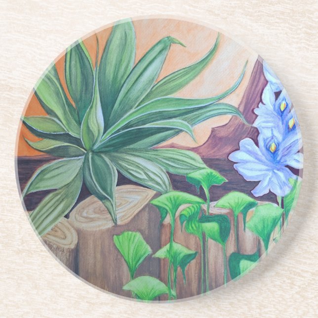Posavasos Fiesta de estanques de plantas (Frente)