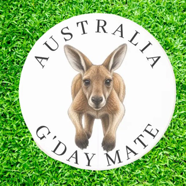 Posavasos Fiesta de Fauna con Tema Australiano de Canguro (Australian outback straight to your table with our Kangaroo Aussie-Themed )