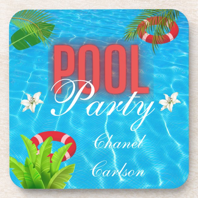 Posavasos Fiesta de grupo | Cumpleaños de verano (Frente)